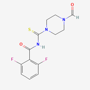 2,6-difluoro-N-(4-formylpiperazine-1-carbothioyl)benzamide