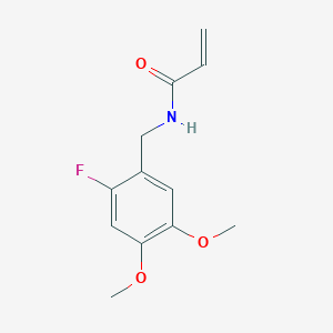 molecular formula C12H14FNO3 B2822702 N-[(2-Fluoro-4,5-dimethoxyphenyl)methyl]prop-2-enamide CAS No. 2361641-94-1