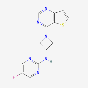 5-Fluoro-N-(1-thieno[3,2-d]pyrimidin-4-ylazetidin-3-yl)pyrimidin-2-amine