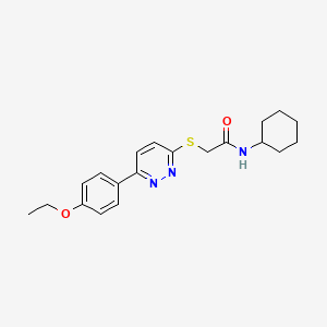molecular formula C20H25N3O2S B2822709 N-cyclohexyl-2-{[6-(4-ethoxyphenyl)pyridazin-3-yl]sulfanyl}acetamide CAS No. 896054-15-2