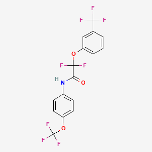 2,2-difluoro-N-[4-(trifluoromethoxy)phenyl]-2-[3-(trifluoromethyl)phenoxy]acetamide