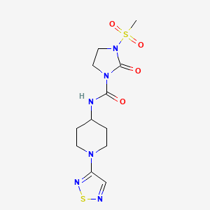 3-methanesulfonyl-2-oxo-N-[1-(1,2,5-thiadiazol-3-yl)piperidin-4-yl]imidazolidine-1-carboxamide
