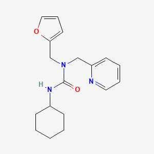 3-Cyclohexyl-1-(furan-2-ylmethyl)-1-(pyridin-2-ylmethyl)urea