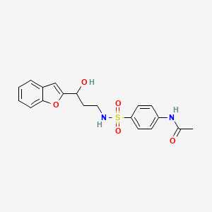 N-(4-(N-(3-(benzofuran-2-yl)-3-hydroxypropyl)sulfamoyl)phenyl)acetamide