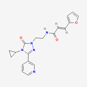 (E)-N-(2-(4-cyclopropyl-5-oxo-3-(pyridin-3-yl)-4,5-dihydro-1H-1,2,4-triazol-1-yl)ethyl)-3-(furan-2-yl)acrylamide