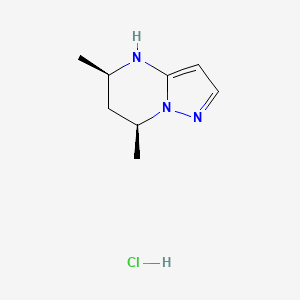 (5R,7S)-5,7-Dimethyl-4,5,6,7-tetrahydropyrazolo[1,5-a]pyrimidine;hydrochloride