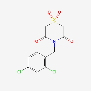 4-(2,4-Dichlorobenzyl)-1lambda~6~,4-thiazinane-1,1,3,5-tetraone