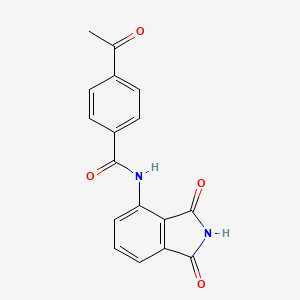 4-acetyl-N-(1,3-dioxoisoindolin-4-yl)benzamide