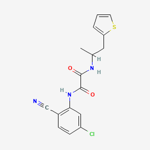 molecular formula C16H14ClN3O2S B2822734 N1-(5-chloro-2-cyanophenyl)-N2-(1-(thiophen-2-yl)propan-2-yl)oxalamide CAS No. 1208823-05-5