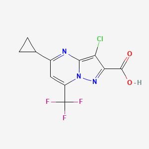 3-Chloro-5-cyclopropyl-7-(trifluoromethyl)pyrazolo[1,5-a]pyrimidine-2-carboxylic acid
