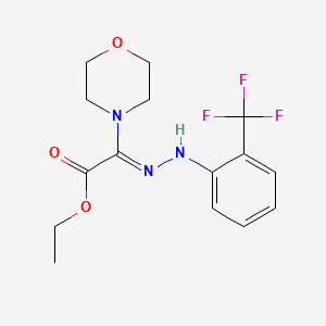 Ethyl 2-(morpholin-4-yl)-2-{2-[2-(trifluoromethyl)phenyl]hydrazin-1-ylidene}acetate