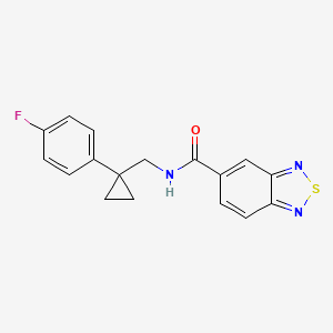 N-((1-(4-fluorophenyl)cyclopropyl)methyl)benzo[c][1,2,5]thiadiazole-5-carboxamide
