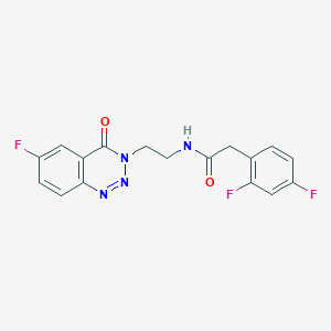 2-(2,4-difluorophenyl)-N-(2-(6-fluoro-4-oxobenzo[d][1,2,3]triazin-3(4H)-yl)ethyl)acetamide