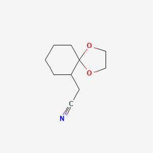 molecular formula C10H15NO2 B2822767 2-(1,4-Dioxaspiro[4.5]decan-6-yl)acetonitrile CAS No. 95192-95-3