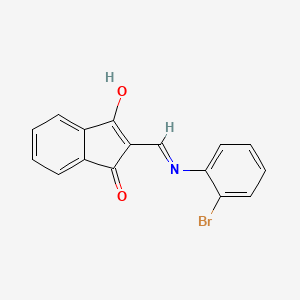 molecular formula C16H10BrNO2 B2822770 2-(((2-Bromophenyl)amino)methylene)indane-1,3-dione CAS No. 1119392-52-7