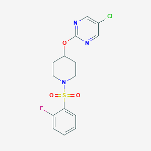 5-Chloro-2-[1-(2-fluorophenyl)sulfonylpiperidin-4-yl]oxypyrimidine