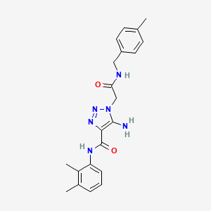 molecular formula C21H24N6O2 B2822778 5-amino-N-(2,3-dimethylphenyl)-1-({[(4-methylphenyl)methyl]carbamoyl}methyl)-1H-1,2,3-triazole-4-carboxamide CAS No. 901008-31-9
