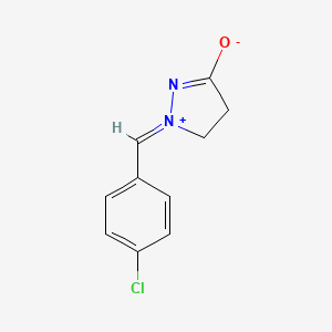 molecular formula C10H9ClN2O B2822779 (1E)-1-[(4-chlorophenyl)methylidene]-3-oxo-1lambda5-pyrazolidin-1-ylium-2-ide CAS No. 1164115-67-6