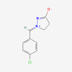 molecular formula C10H9ClN2O B2822779 (2E)-2-[(4-chlorophenyl)methylidene]-3,4-dihydropyrazol-2-ium-5-olate CAS No. 1164115-67-6
