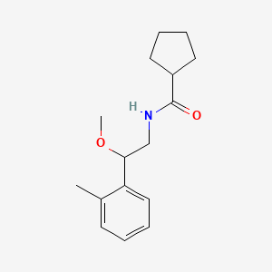 molecular formula C16H23NO2 B2822797 N-[2-METHOXY-2-(2-METHYLPHENYL)ETHYL]CYCLOPENTANECARBOXAMIDE CAS No. 1796949-85-3