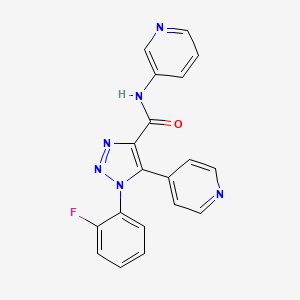 1-(2-fluorophenyl)-N-(pyridin-3-yl)-5-(pyridin-4-yl)-1H-1,2,3-triazole-4-carboxamide
