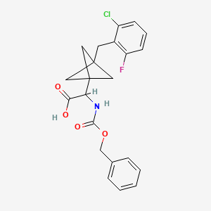 2-[3-[(2-Chloro-6-fluorophenyl)methyl]-1-bicyclo[1.1.1]pentanyl]-2-(phenylmethoxycarbonylamino)acetic acid