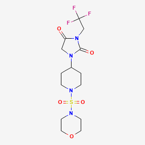 1-[1-(Morpholine-4-sulfonyl)piperidin-4-yl]-3-(2,2,2-trifluoroethyl)imidazolidine-2,4-dione