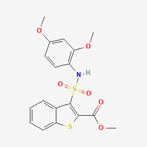 molecular formula C18H17NO6S2 B2822814 Methyl 3-[(2,4-dimethoxyphenyl)sulfamoyl]-1-benzothiophene-2-carboxylate CAS No. 899966-06-4