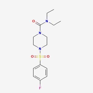 molecular formula C15H22FN3O3S B2822816 N,N-diethyl-4-(4-fluorobenzenesulfonyl)piperazine-1-carboxamide CAS No. 712345-25-0