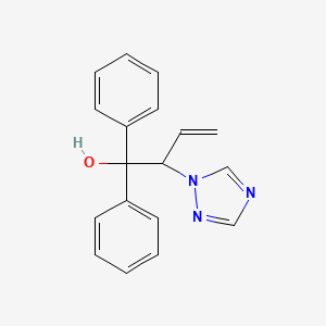 molecular formula C18H17N3O B2822825 1,1-Diphenyl-2-(1H-1,2,4-triazol-1-yl)but-3-en-1-ol CAS No. 209970-04-7