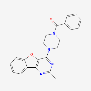 (4-(2-Methylbenzofuro[3,2-d]pyrimidin-4-yl)piperazin-1-yl)(phenyl)methanone