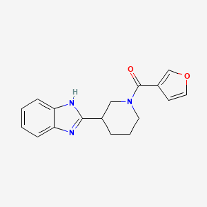 molecular formula C17H17N3O2 B2822839 2-[1-(furan-3-carbonyl)piperidin-3-yl]-1H-1,3-benzodiazole CAS No. 1090349-56-6
