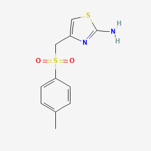 molecular formula C11H12N2O2S2 B2822844 4-(甲苯-4-磺酰基甲基)-噻唑-2-胺 CAS No. 297743-27-2
