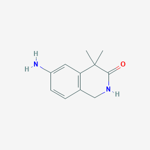 molecular formula C11H14N2O B2822854 6-氨基-4,4-二甲基-1,2-二氢异喹啉-3(4H)-酮 CAS No. 1934693-80-7