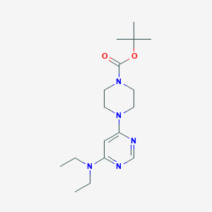 molecular formula C17H29N5O2 B2822855 tert-Butyl 4-(6-(diethylamino)pyrimidin-4-yl)piperazine-1-carboxylate CAS No. 1353966-56-9