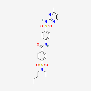 molecular formula C24H29N5O5S2 B2822861 4-[butyl(ethyl)sulfamoyl]-N-[4-[(4-methylpyrimidin-2-yl)sulfamoyl]phenyl]benzamide CAS No. 868212-74-2