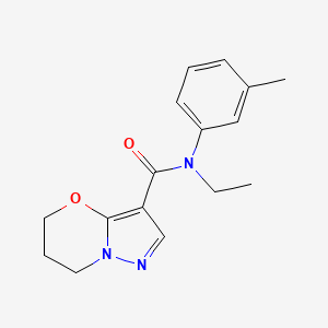 molecular formula C16H19N3O2 B2822862 N-ethyl-N-(m-tolyl)-6,7-dihydro-5H-pyrazolo[5,1-b][1,3]oxazine-3-carboxamide CAS No. 1428364-32-2