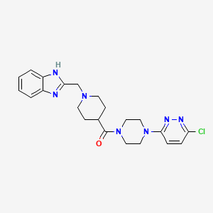 (1-((1H-benzo[d]imidazol-2-yl)methyl)piperidin-4-yl)(4-(6-chloropyridazin-3-yl)piperazin-1-yl)methanone