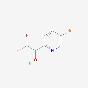 molecular formula C7H6BrF2NO B2822876 2-Pyridinemethanol, 5-bromo-alpha-(difluoromethyl)- CAS No. 1428718-43-7
