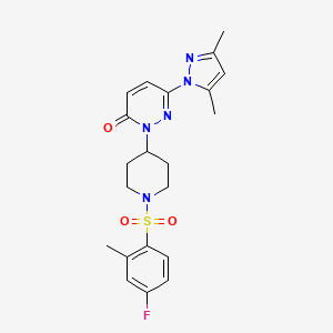 6-(3,5-Dimethylpyrazol-1-yl)-2-[1-(4-fluoro-2-methylphenyl)sulfonylpiperidin-4-yl]pyridazin-3-one