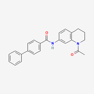 molecular formula C24H22N2O2 B2822894 N-(1-acetyl-1,2,3,4-tetrahydroquinolin-7-yl)-[1,1'-biphenyl]-4-carboxamide CAS No. 582323-87-3