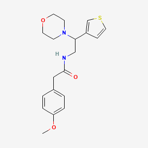 2-(4-methoxyphenyl)-N-(2-morpholino-2-(thiophen-3-yl)ethyl)acetamide