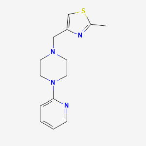 molecular formula C14H18N4S B2822897 2-Methyl-4-((4-(pyridin-2-yl)piperazin-1-yl)methyl)thiazole CAS No. 2034417-25-7