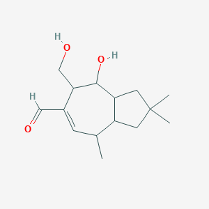 B028229 4-hydroxy-5-(hydroxymethyl)-2,2,8-trimethyl-3,3a,4,5,8,8a-hexahydro-1H-azulene-6-carbaldehyde CAS No. 100288-35-5