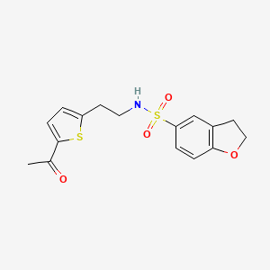 N-(2-(5-acetylthiophen-2-yl)ethyl)-2,3-dihydrobenzofuran-5-sulfonamide