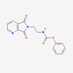molecular formula C16H13N3O4 B2822917 phenyl (2-(5,7-dioxo-5H-pyrrolo[3,4-b]pyridin-6(7H)-yl)ethyl)carbamate CAS No. 2034589-34-7