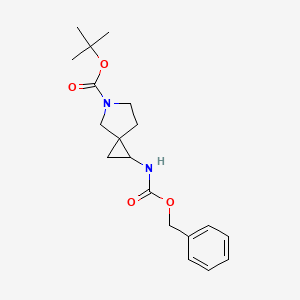 molecular formula C19H26N2O4 B2822921 tert-Butyl 1-(((benzyloxy)carbonyl)amino)-5-azaspiro[2.4]heptane-5-carboxylate CAS No. 1713163-29-1