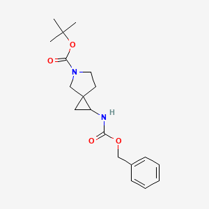 molecular formula C19H26N2O4 B2822921 tert-Butyl 1-[(benzyloxy)carbonyl]amino-5-azaspiro[2.4]heptane-5-carboxylate CAS No. 1713163-29-1