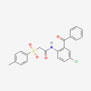 molecular formula C22H18ClNO4S B2822929 N-(2-BENZOYL-4-CHLOROPHENYL)-2-(4-METHYLBENZENESULFONYL)ACETAMIDE CAS No. 878986-60-8