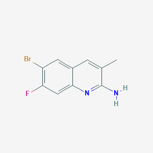 molecular formula C10H8BrFN2 B2822933 6-Bromo-7-fluoro-3-methylquinolin-2-amine CAS No. 1565526-63-7